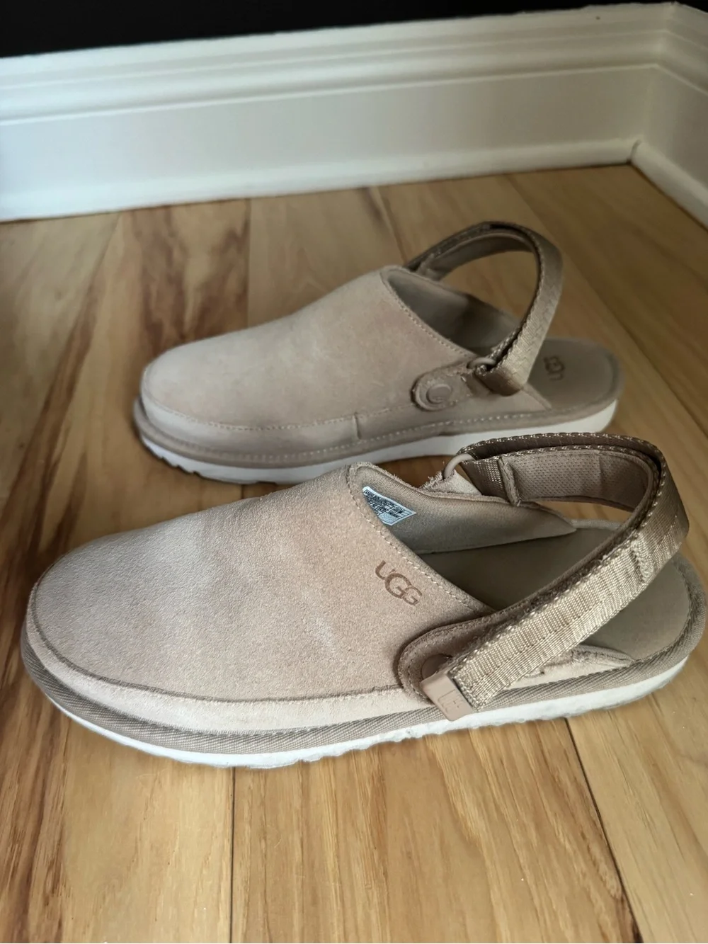 Ugg Suede Slip-On Shoes in Light Tan
